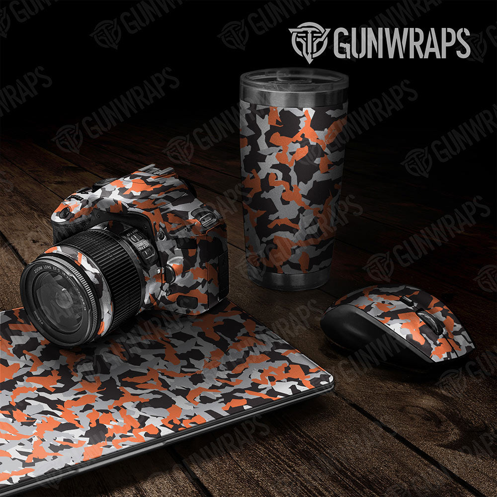 Universal Sheet Erratic Gear Skin Vinyl Wrap Erratic Orange Tiger Gear Skin Vinyl Wrap