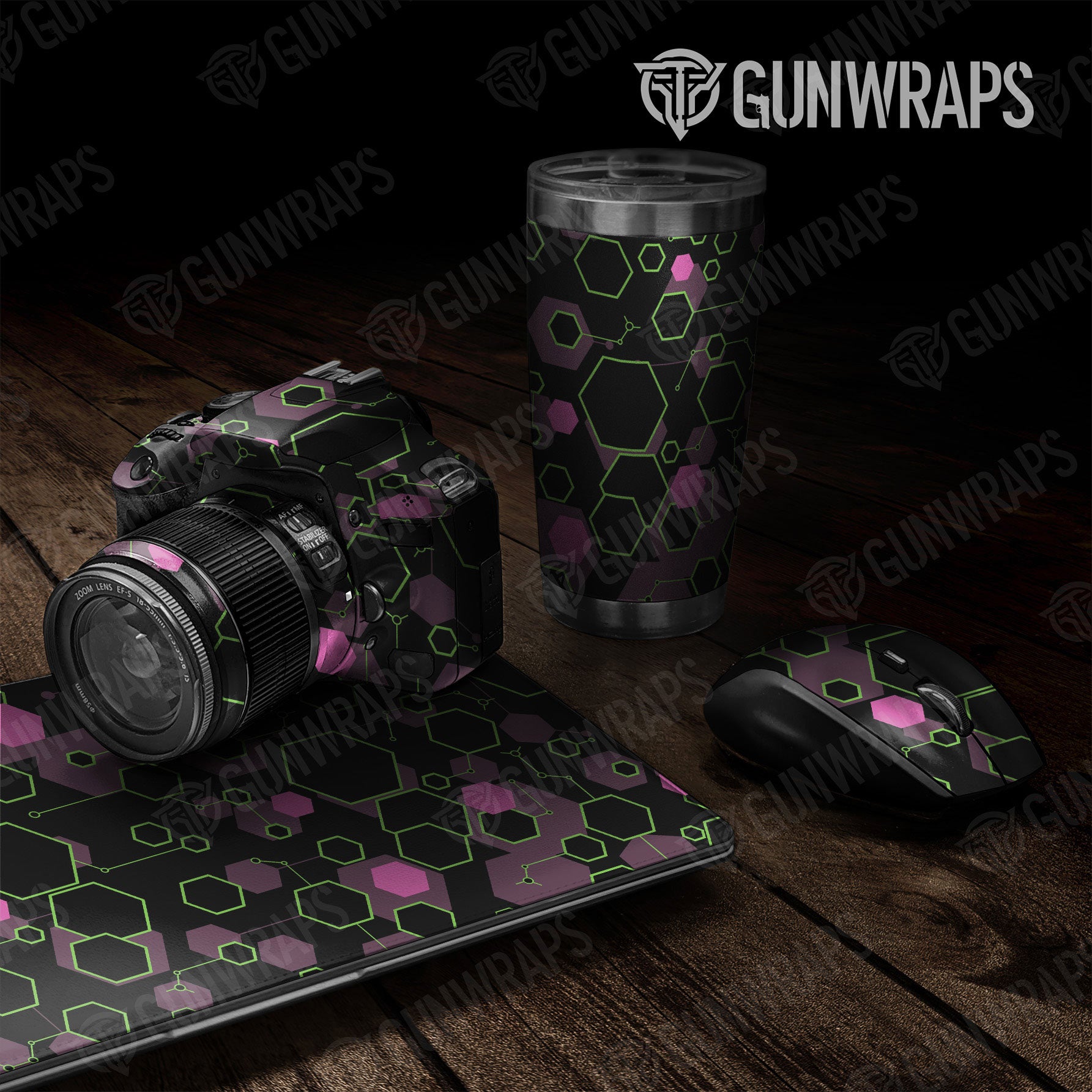 Universal Sheet Hex DNA Gear Skin Vinyl Wrap Hex DNA Neon Night Gear Skin Vinyl Wrap