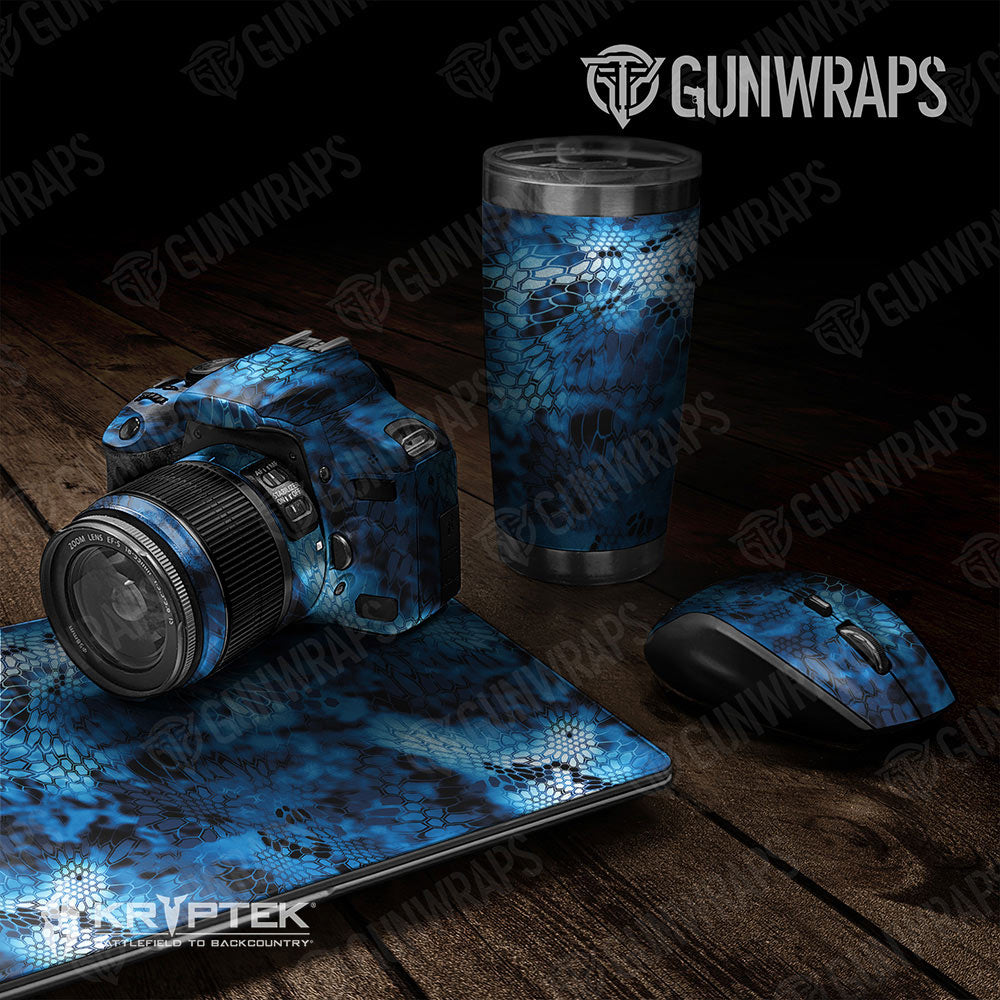 Universal Sheet Kryptek Gear Skin Vinyl Wrap Kryptek Blue Lightning Gear Skin Vinyl Wrap