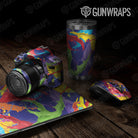 Universal Sheet Paint Splatter Gear Skin Vinyl Wrap Paint Splatter Blue Gear Skin Vinyl Wrap