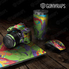 Universal Sheet Paint Splatter Gear Skin Vinyl Wrap Paint Splatter Green Gear Skin Vinyl Wrap