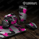 Universal Sheet Ragged Gear Skin Vinyl Wrap Ragged Magenta Tiger Gear Skin Vinyl Wrap