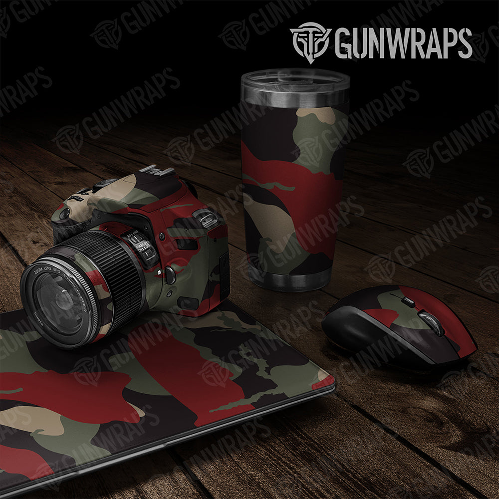 Universal Sheet Ragged Gear Skin Vinyl Wrap Ragged Militant Red Gear Skin Vinyl Wrap