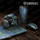Universal Sheet Realtree WAV3 Gear Skin Vinyl Wrap Realtree WAV3 Blue Yellow Gear Skin Vinyl Wrap
