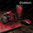 Universal Sheet Shattered Gear Skin Vinyl Wrap Shattered Elite Red Gear Skin Vinyl Wrap