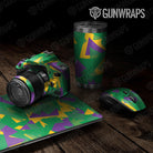 Universal Sheet Shattered Gear Skin Vinyl Wrap Shattered Mardi Gras Gear Skin Vinyl Wrap