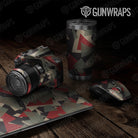 Universal Sheet Shattered Gear Skin Vinyl Wrap Shattered Militant Red Gear Skin Vinyl Wrap