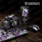 Universal Sheet Shattered Gear Skin Vinyl Wrap Shattered Purple Tiger Gear Skin Vinyl Wrap