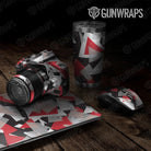 Universal Sheet Shattered Gear Skin Vinyl Wrap Shattered Red Tiger Gear Skin Vinyl Wrap