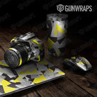 Universal Sheet Shattered Gear Skin Vinyl Wrap Shattered Yellow Tiger Gear Skin Vinyl Wrap