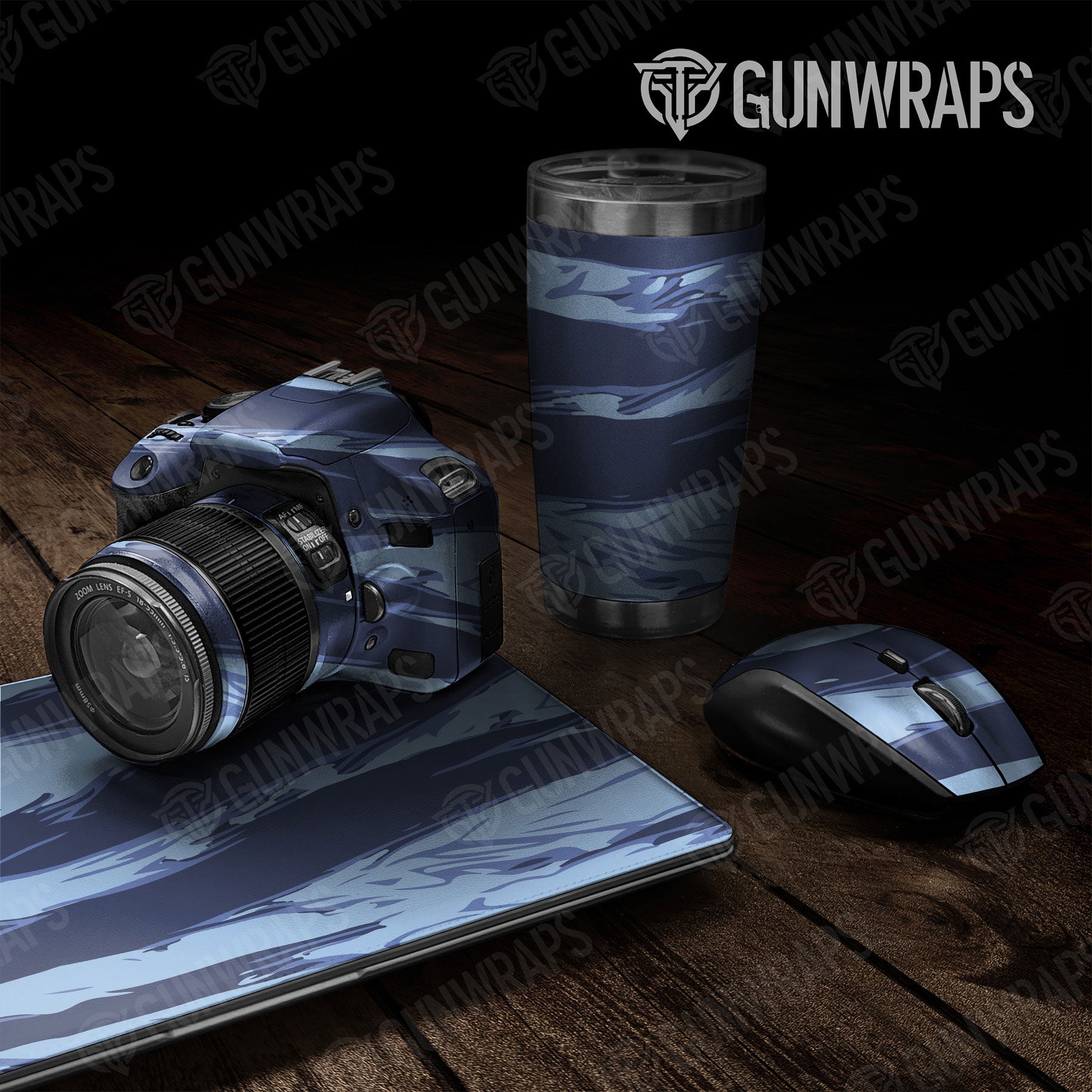 Universal Sheet Shredded Gear Skin Vinyl Wrap Shredded Blue Urban Night Gear Skin Vinyl Wrap
