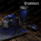 Universal Sheet Skull Gear Skin Vinyl Wrap Skull Blue Gear Skin Vinyl Wrap