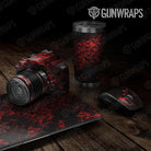 Universal Sheet Skull Gear Skin Vinyl Wrap Skull Red Gear Skin Vinyl Wrap