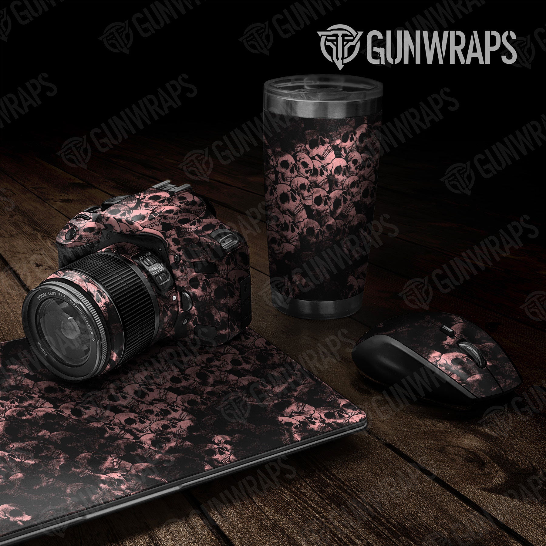 Universal Sheet Skull Gear Skin Vinyl Wrap Skull Salmon Gear Skin Vinyl Wrap