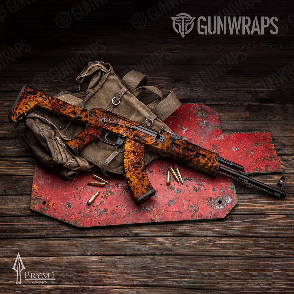 AK-47 Prym1 Camo Fire Storm Gun Skin Vinyl Wrap