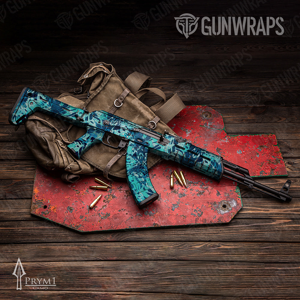 AK-47 Prym1 Camo Sea Breeze Gun Skin Vinyl Wrap