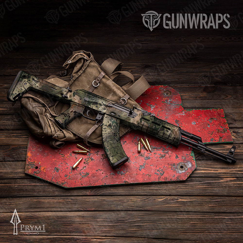 AK-47 Prym1 Camo Throw Back Gun Skin Vinyl Wrap