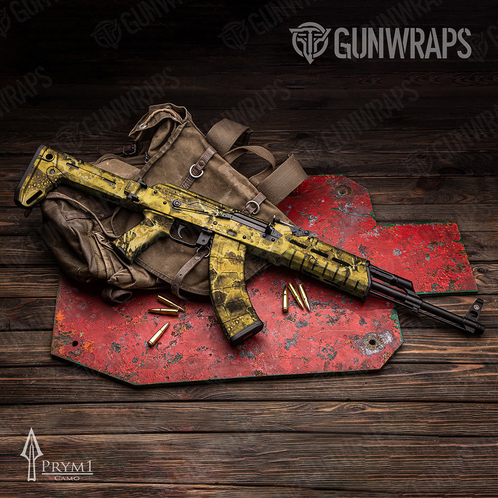 AK-47 Prym1 Stream Ocre Gun Skin Vinyl Wrap