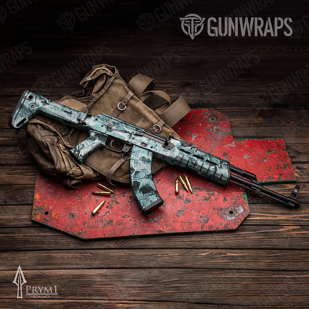 AK-47 Prym1 Stream Sea Foam Gun Skin Vinyl Wrap