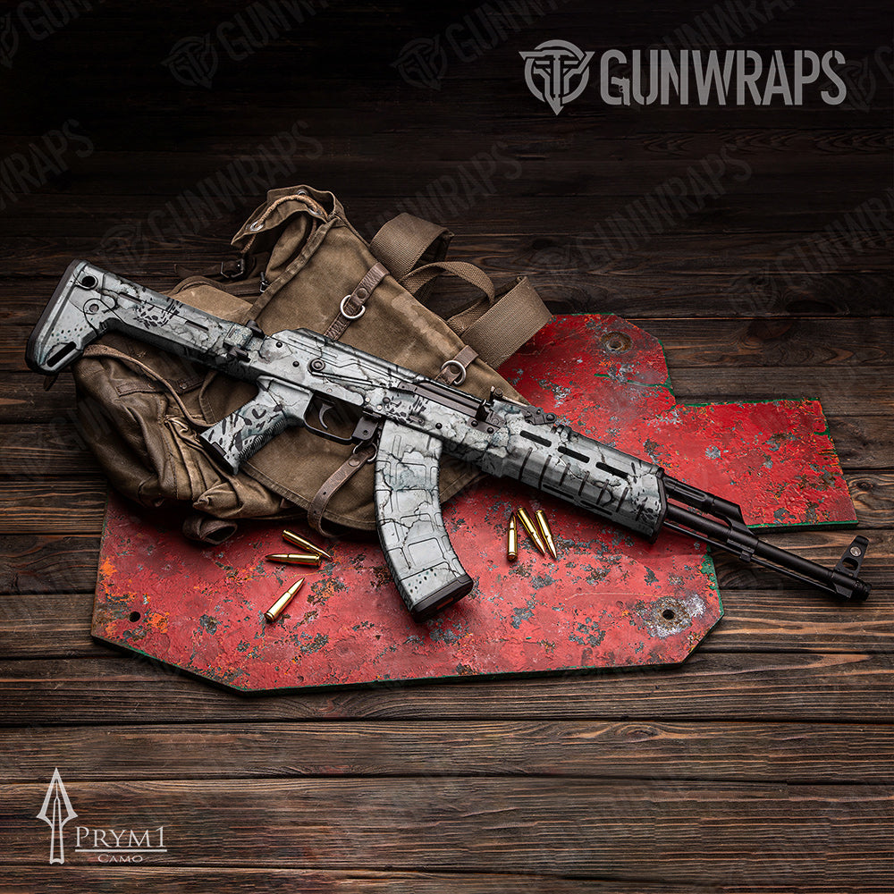 AK-47 Prym1 Stream White Gun Skin Vinyl Wrap
