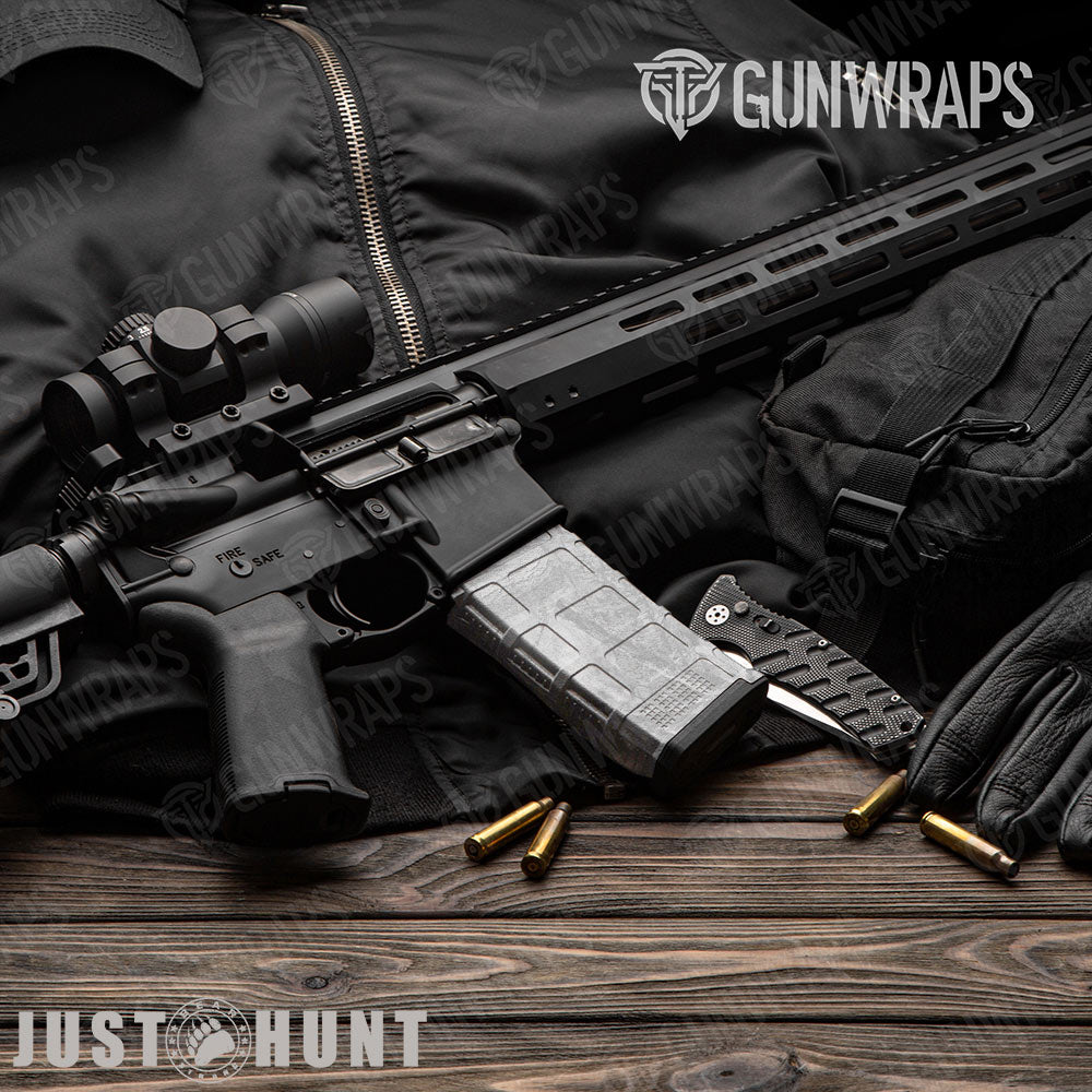 Just Hunt Deceptive Camo Whitened AR-15 Mag Gun Skin Vinyl Wrap