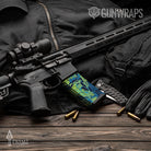 AR-15 Mag Prym1 Camo Blue Tang Gun Skin Vinyl Wrap