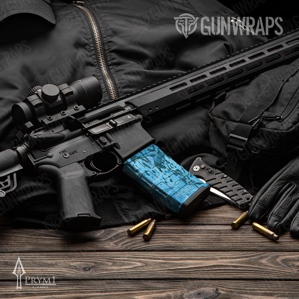 AR-15 Mag Prym1 Stream Cayenne Gun Skin Vinyl Wrap