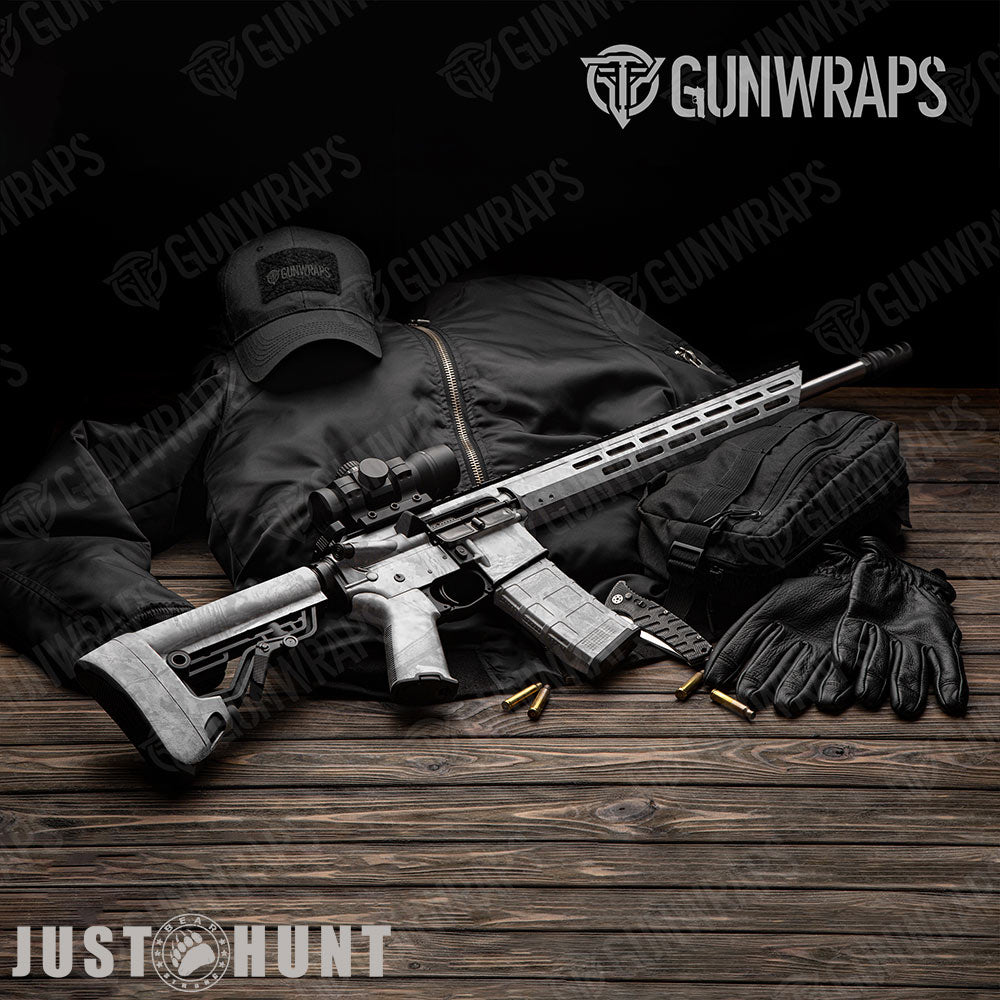 Just Hunt Deceptive Camo Whitened Gun Skin Vinyl Wrap