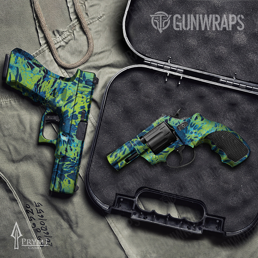 Handgun Prym1 Camo Blue Tang Gun Skin Vinyl Wrap