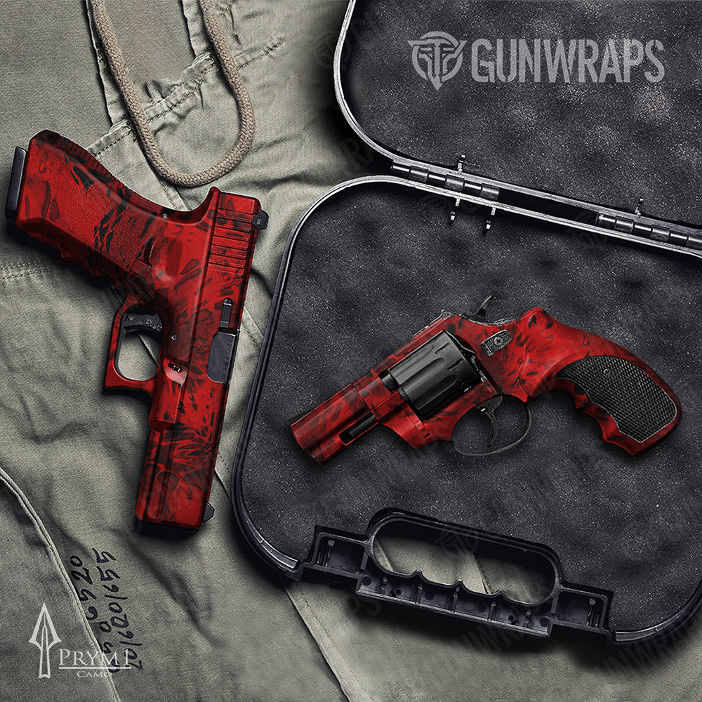 Handgun Prym1 Camo Red Gun Skin Vinyl Wrap