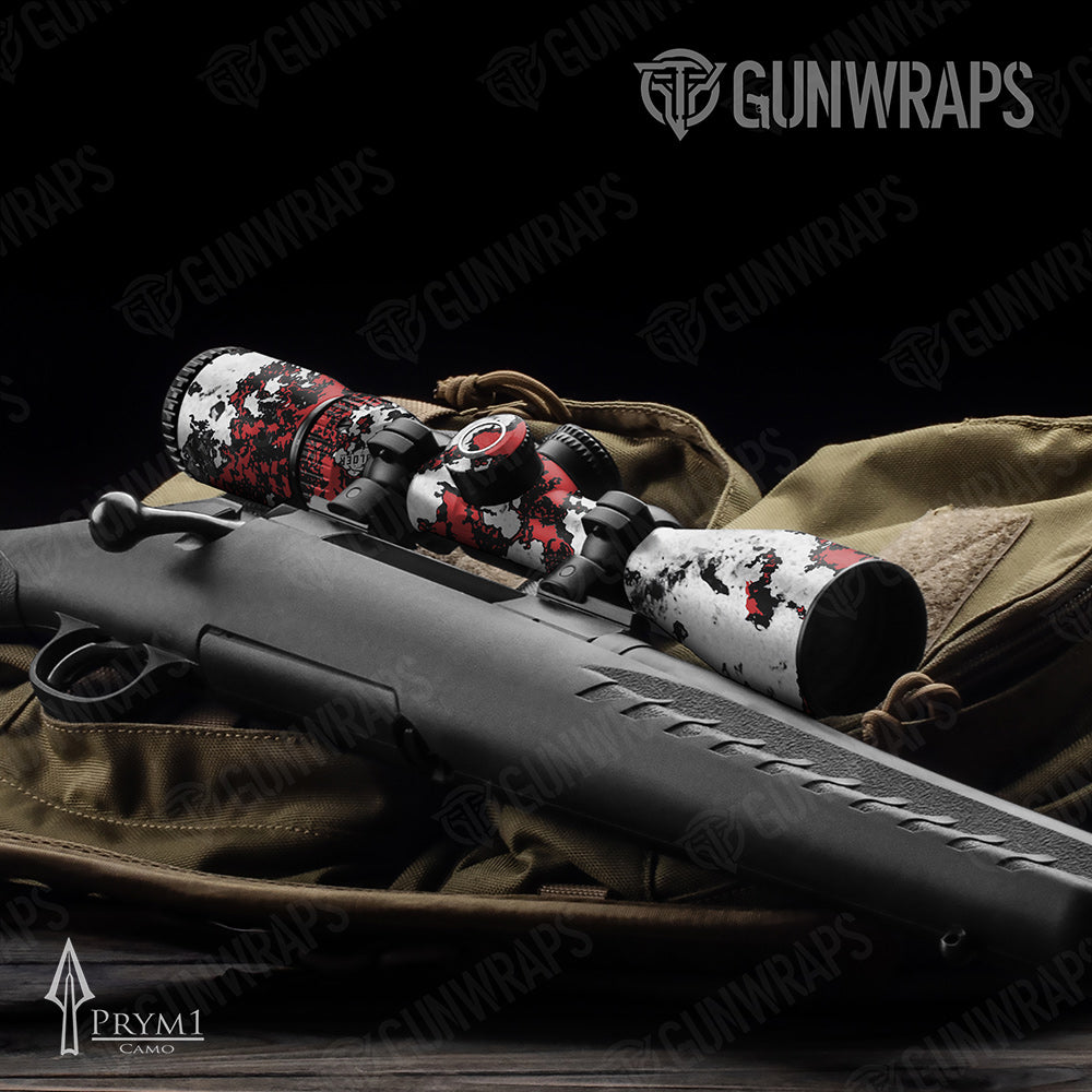 Scope Prym1 Boulder Black Red White Gun Skin Vinyl Wrap