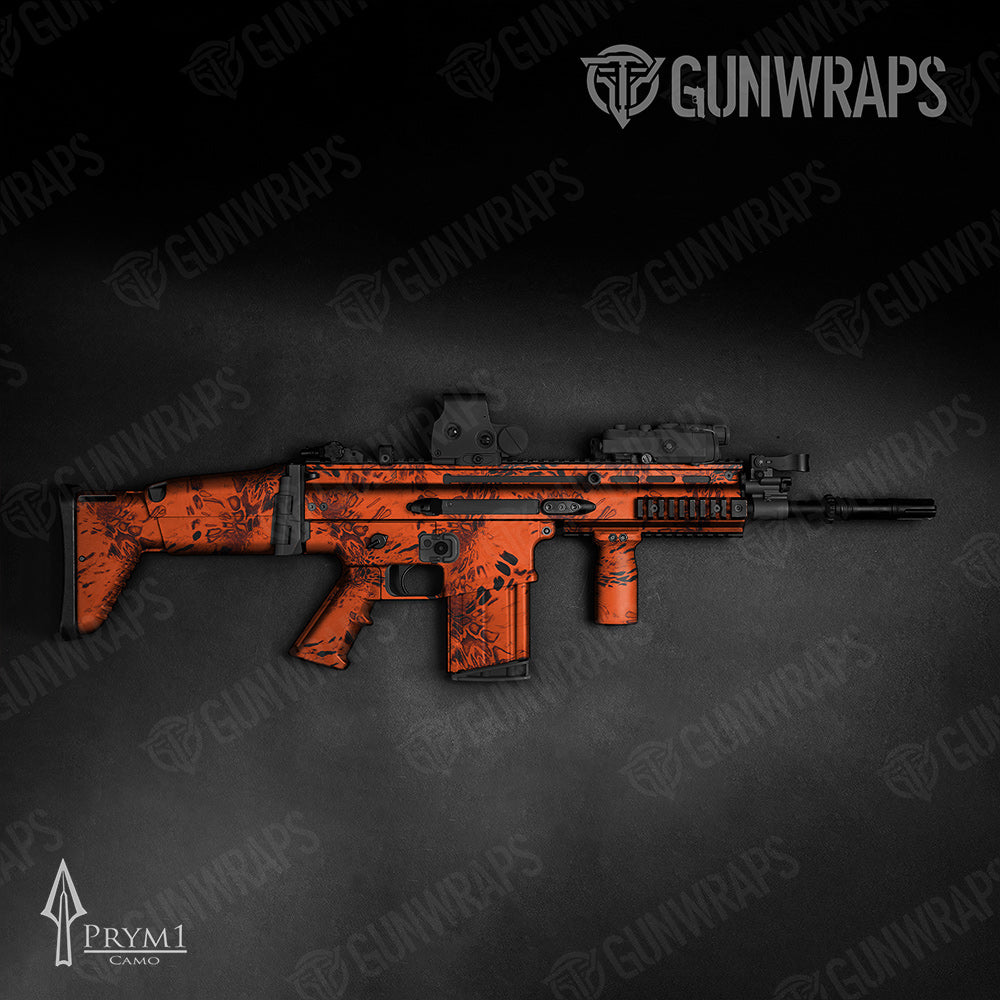 Tactical Prym1 Camo Blaze Orange Gun Skin Vinyl Wrap