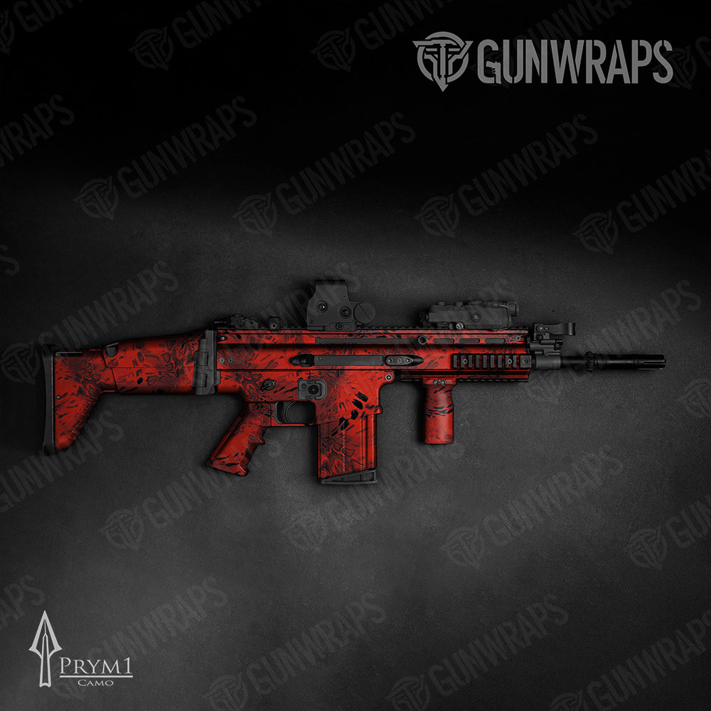 Tactical Prym1 Camo Red Hunt Gun Skin Vinyl Wrap