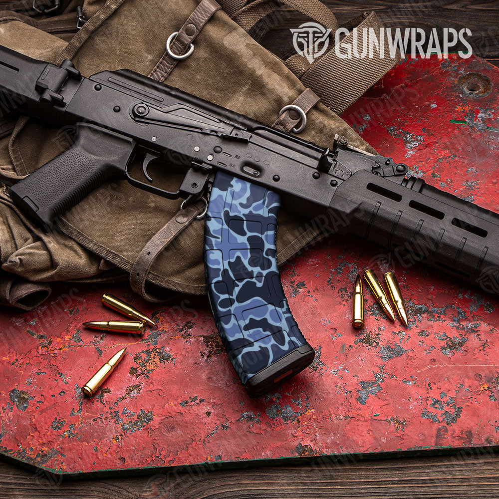 Old School Duck Blue Urban Night Gun Skin Vinyl Wrap