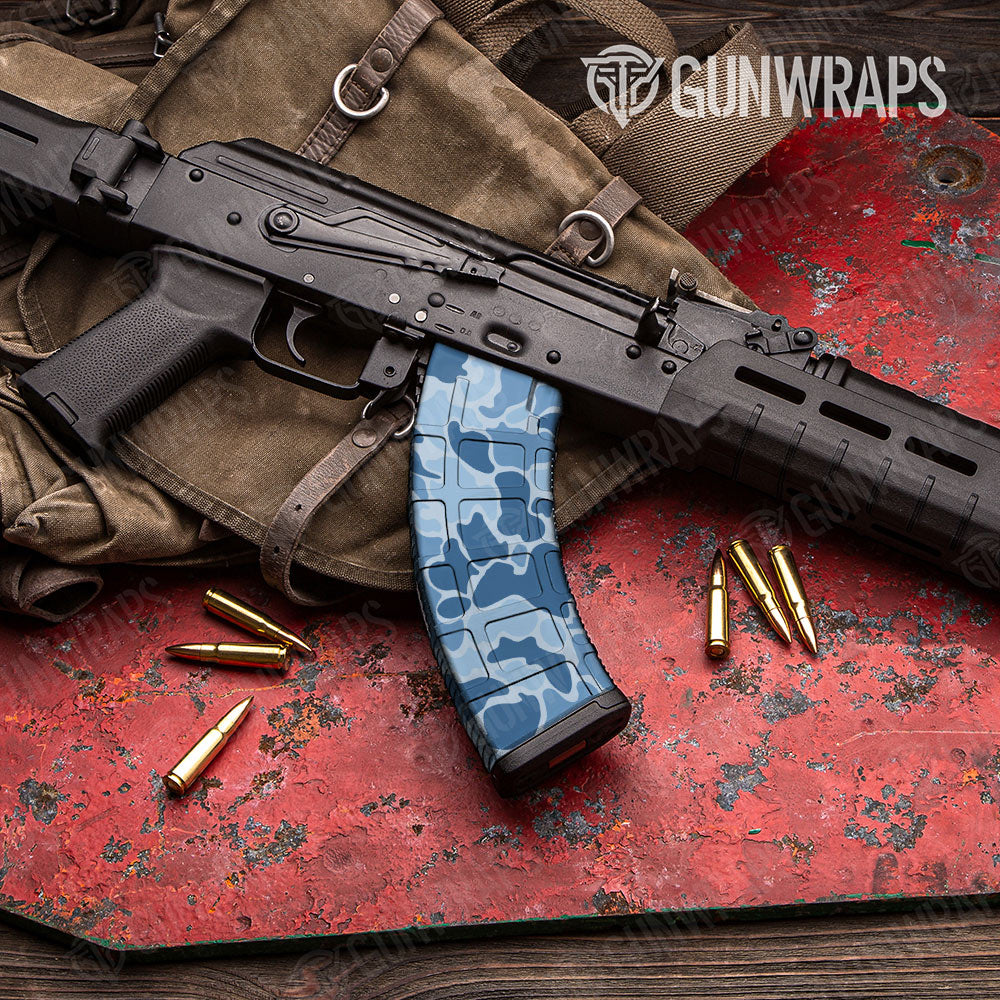 Old School Duck Cool Blue Gun Skin Vinyl Wrap