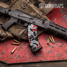 Old School Duck Red Tiger Gun Skin Vinyl Wrap