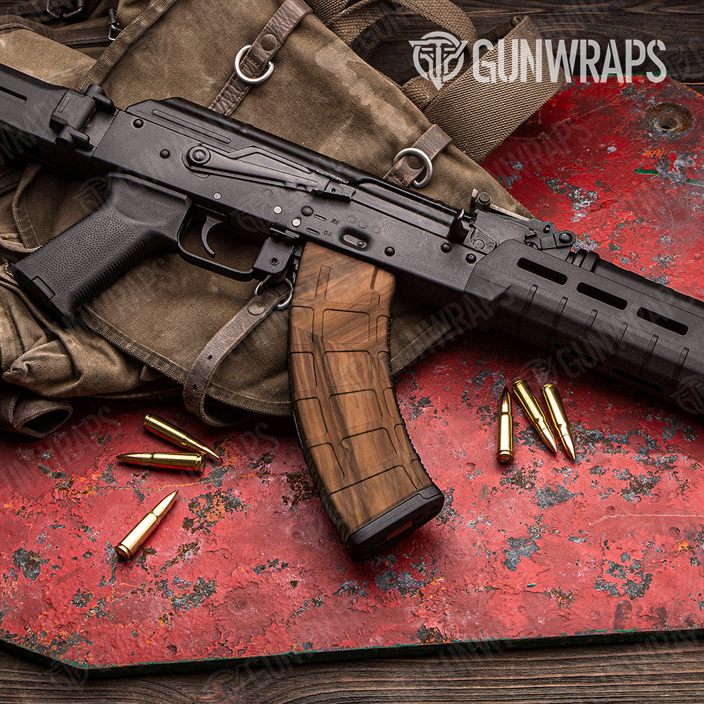 Woodgrain Dallas Gun Skin Vinyl Wrap