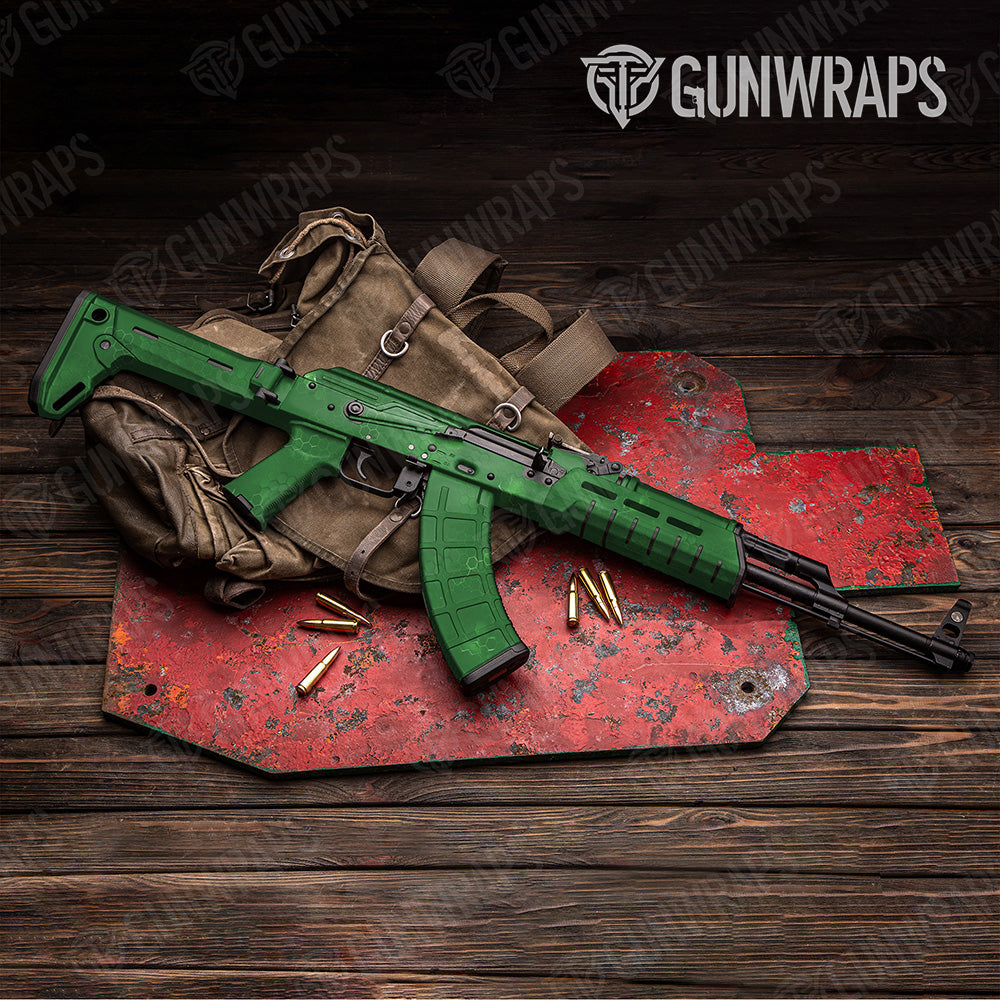 AK 47 Hex Electric Green Gun Skin Vinyl Wrap