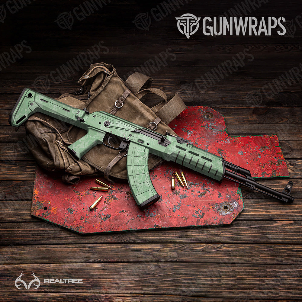 AK 47 Realtree WAV3 Lime Green Camo Gun Skin Vinyl Wrap