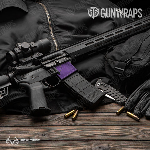 Purple AR-15 Well Gun Skin Vinyl Wraps
