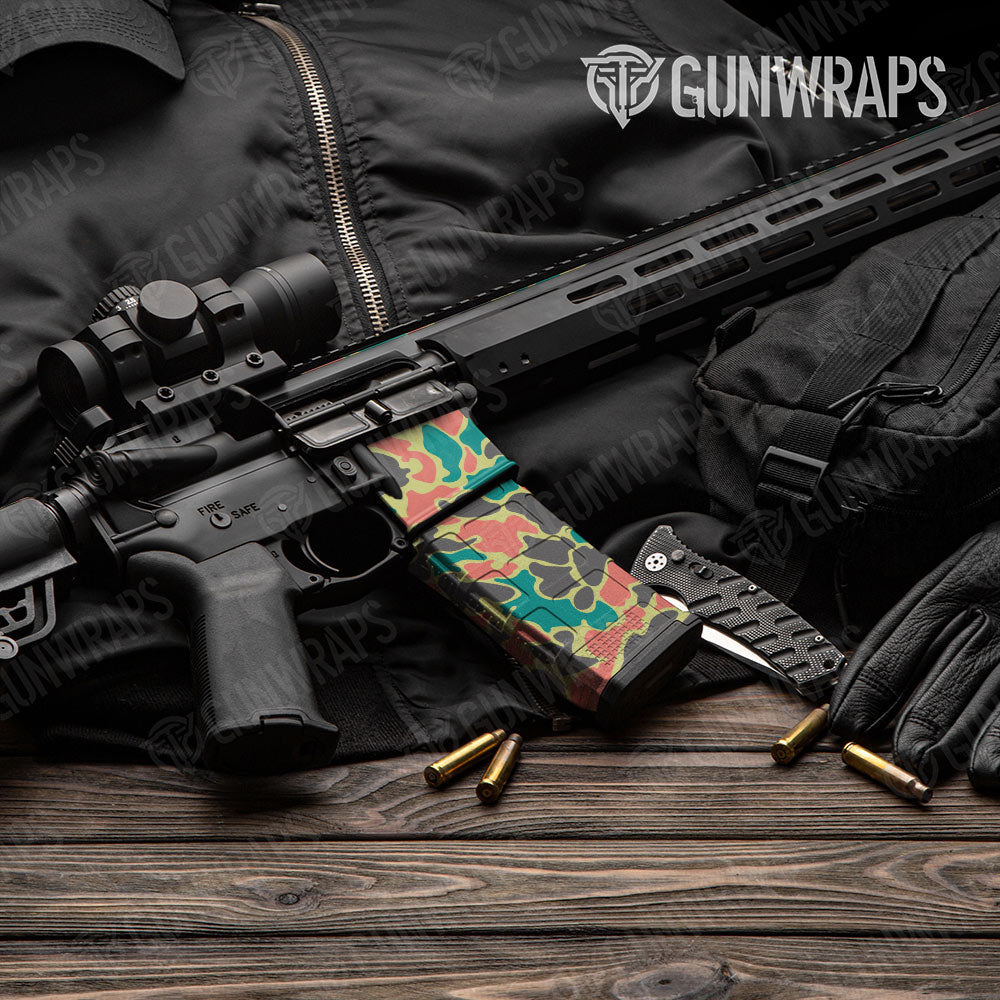Old School Duck Fiesta AR-15 Mag & Mag Well Gun Skin Vinyl Wrap