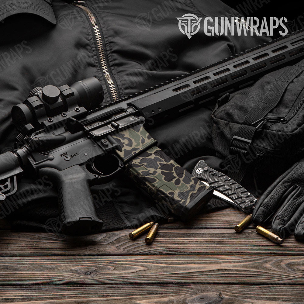 Old School Duck Militant Charcoal AR-15 Mag & Mag Well Gun Skin Vinyl Wrap
