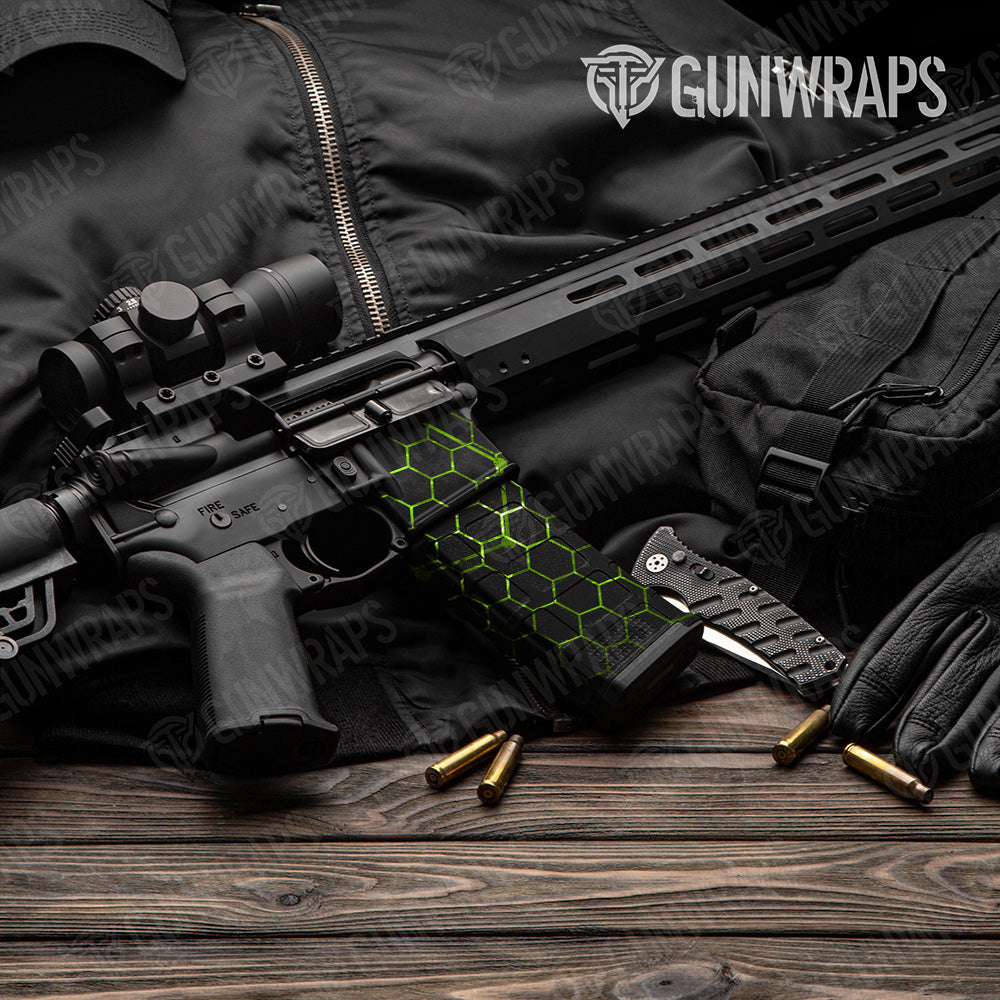 Vivid Hex Green AR-15 Mag & Mag Well Gun Skin Vinyl Wrap