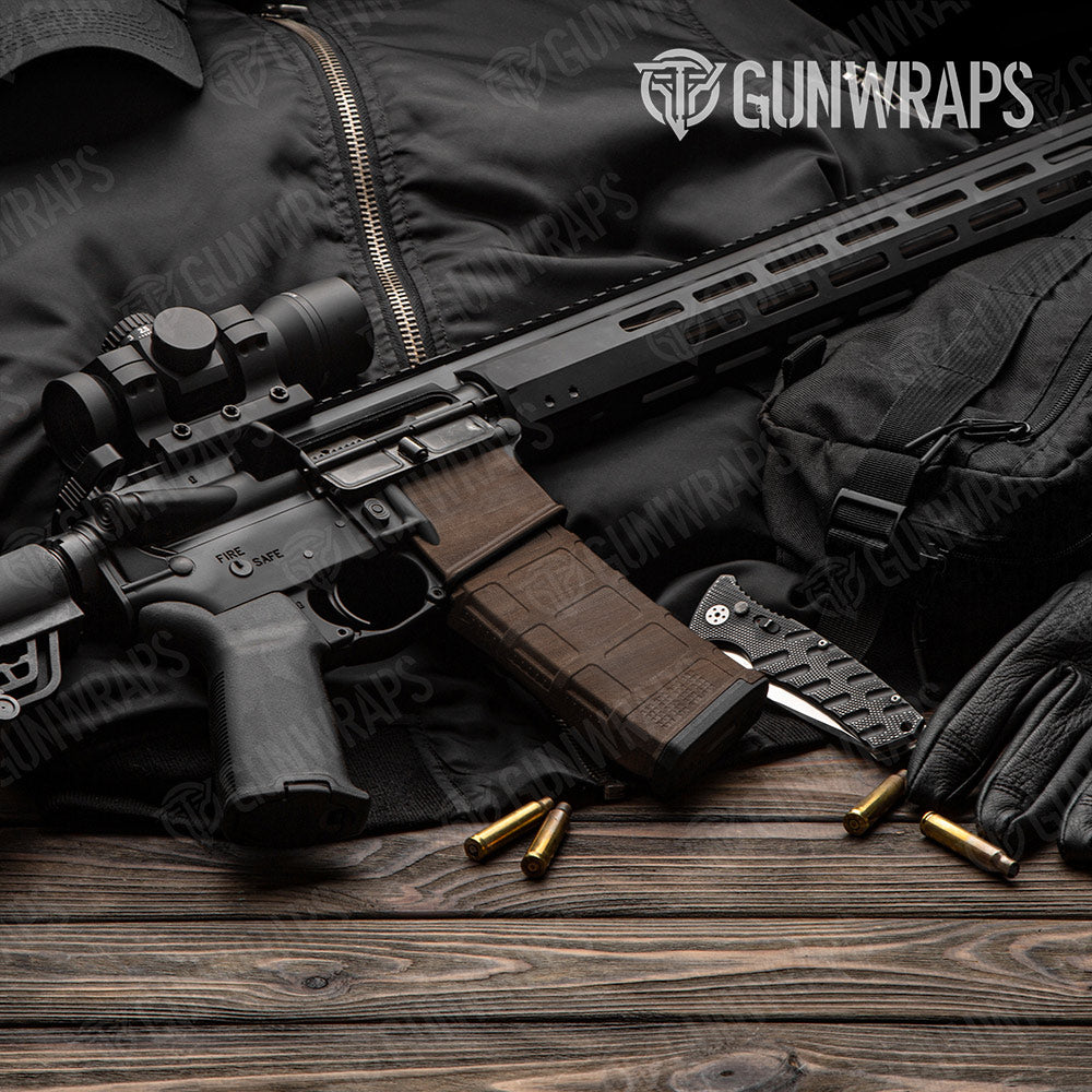 Woodgrain Recife AR-15 Mag & Mag Well Gun Skin Vinyl Wrap