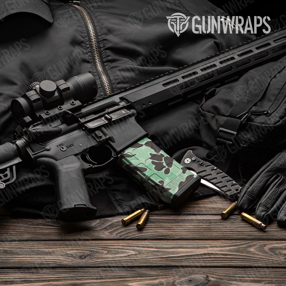 Old School Duck Mint Chocolate Chip AR-15 Mag Gun Skin Vinyl Wrap