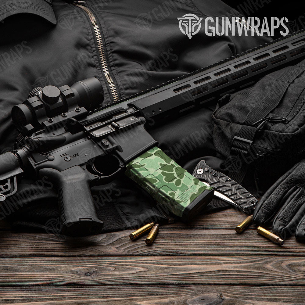 Old School Duck Pistachio AR-15 Mag Gun Skin Vinyl Wrap