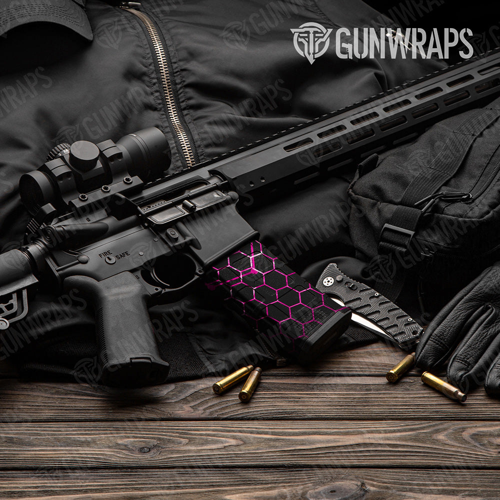Vivid Hex Magenta AR-15 Mag Gun Skin Vinyl Wrap