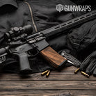 Woodgrain Dallas AR-15 Mag Gun Skin Vinyl Wrap