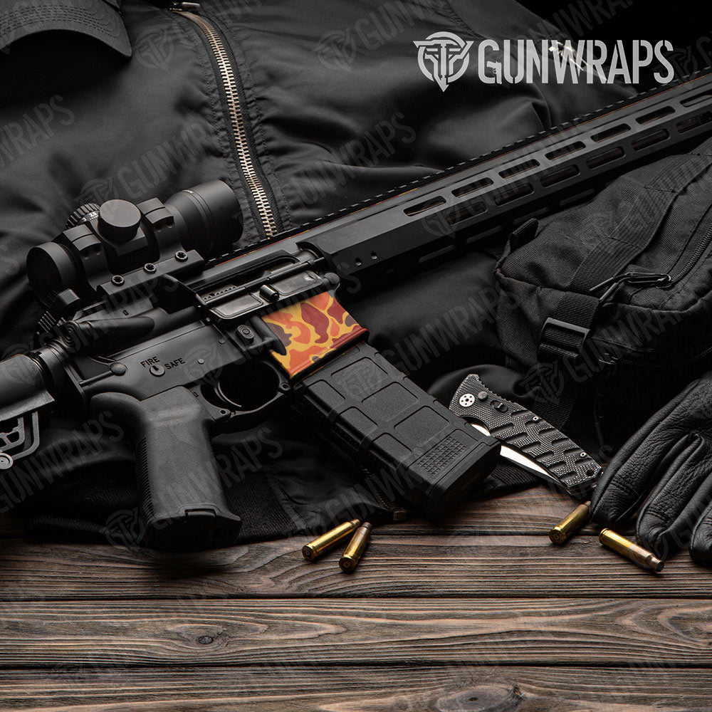 Old School Duck Autumn AR-15 Mag Well Gun Skin Vinyl Wrap