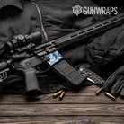 Old School Duck Baby Blue AR-15 Mag Well Gun Skin Vinyl Wrap